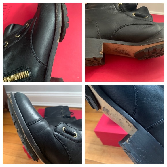 Kardashian Fave Valentino Leather Moto Boot 39.5 - Picture 4 of 8